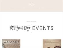 Tablet Screenshot of itsyourdayevents.com
